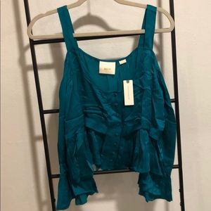 Silk Bell Sleeve Top